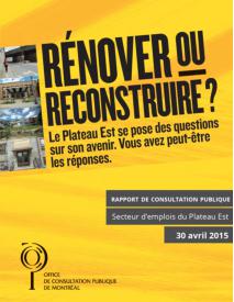 Couverture du rapport - Secteur d'emplois Plateau Est