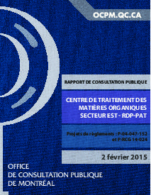 Couverture du rapport - Implantation d’un centre de compostage dans le secteur Est