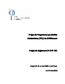 Couverture du rapport - PPU de Griffintown