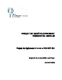 Couverture du rapport - Projet de redéveloppement résidentiel - Mirelis – Secteur Marconi-Alexandra