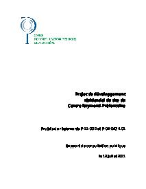 Couverture du rapport - Centre Raymond-Préfontaine