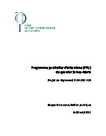 Couverture du rapport - PPU du quartier Sainte-Marie
