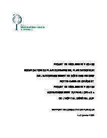 Couverture du rapport - Hôpital Général Juif de Montréal