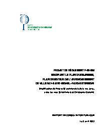 Couverture du rapport - Modification au plan d'urbanisme – Rue Jarry Est