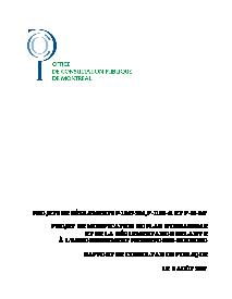 Couverture du rapport - Modification du plan d'urbanisme - Arrondissement Pierrefonds-Roxboro