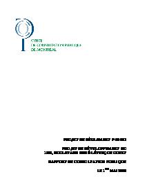 Couverture du rapport - 1800 boul. René-Lévesque Ouest