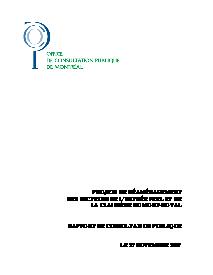 Couverture du rapport - Le mont Royal - Aménagement des aires de jeux et de pique-nique