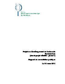 Couverture du rapport - Quartier Bonaventure