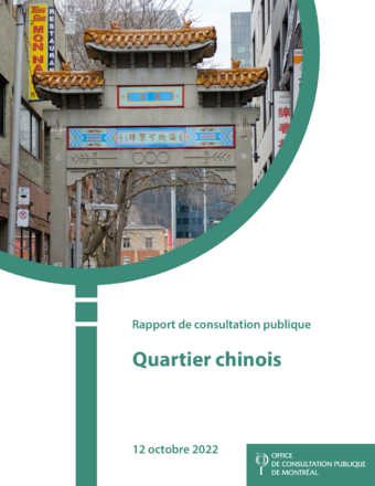 Couverture du rapport - Quartier Chinois de Montréal