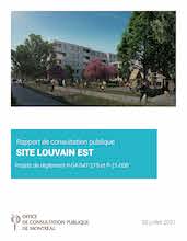 Couverture du rapport - Site Louvain Est