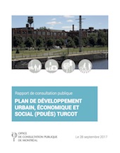 Couverture du rapport - Plan de développement urbain, économique et social pour les quartiers aux abords de l'échangeur Turcot