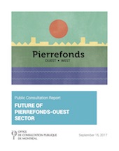 Couverture du rapport - Future of Pierrefonds-West area