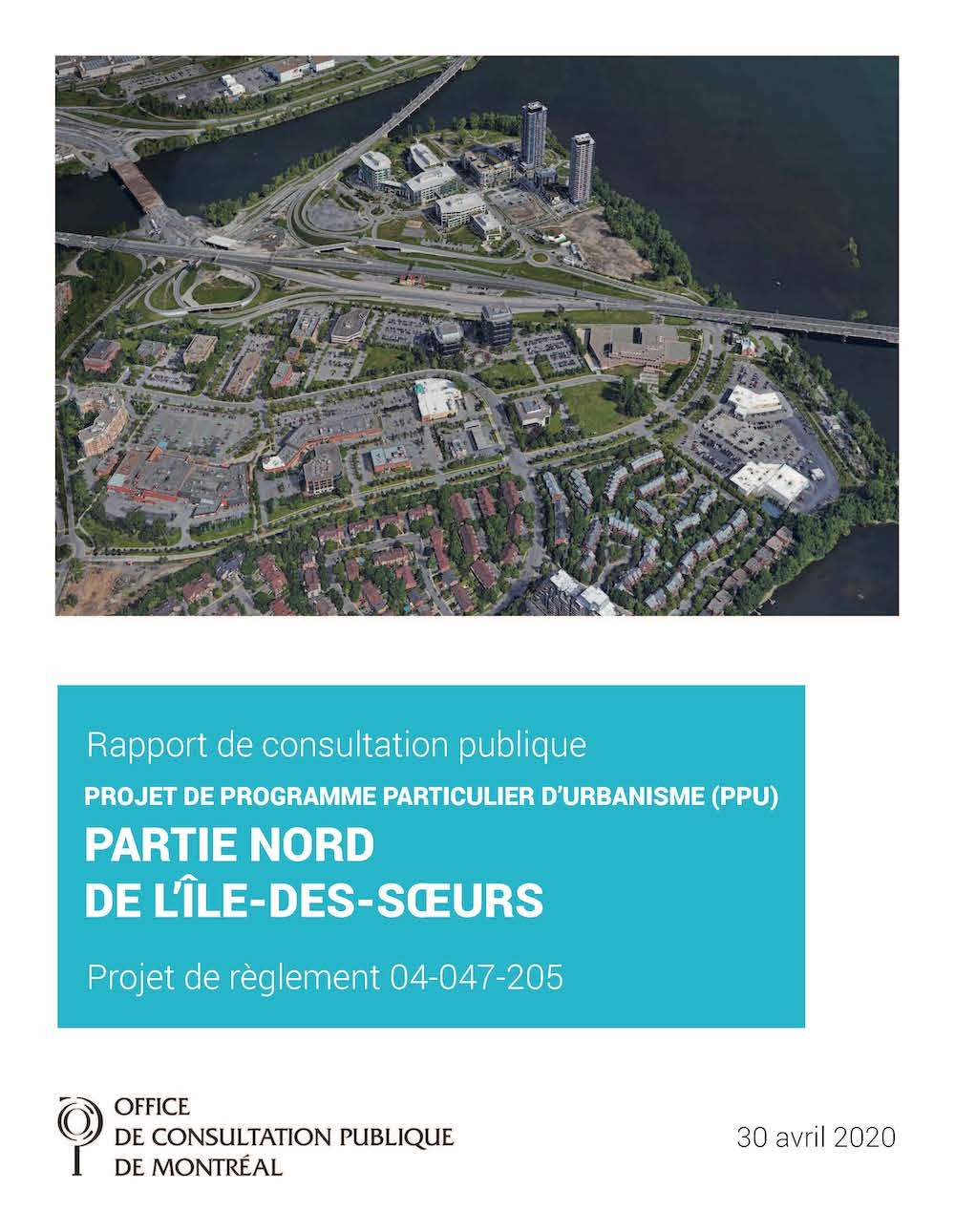 Couverture du rapport - PPU de la partie nord de L’Île-des-Sœurs