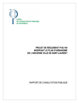 Couverture du rapport - 1020, rue Saint-Germain et 1405, boul. de la Côte-Vertu