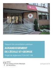 Couverture du rapport - École St-George
