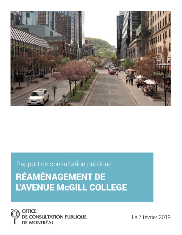Couverture du rapport - McGill College
